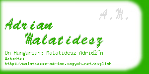 adrian malatidesz business card